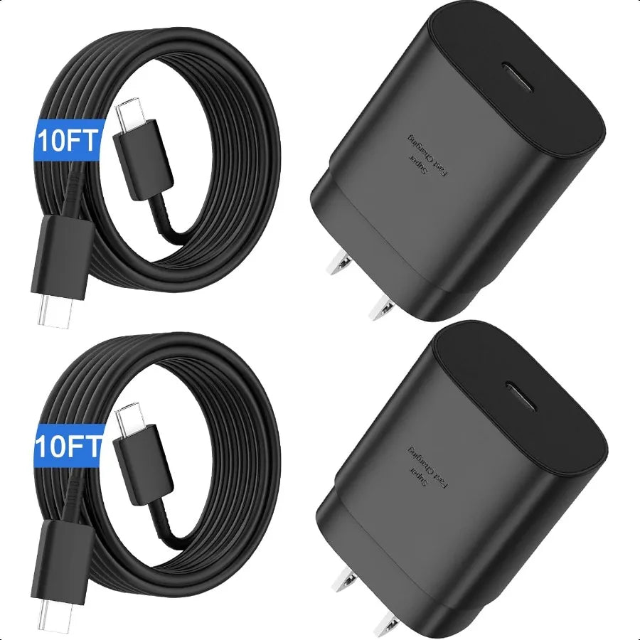 25W Fast Charge for Samsung USB-C 10Ft Cord