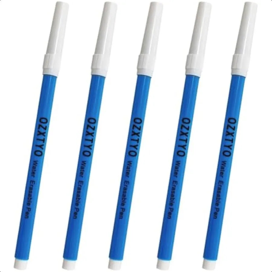 5 Pack Erasable Fabric Sewing Markers Blue