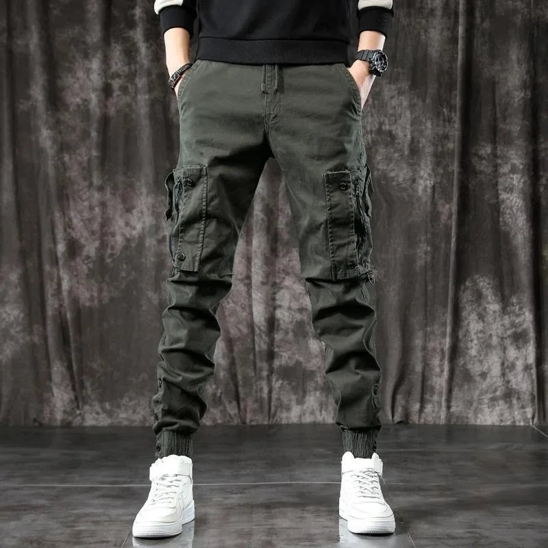 Men’s Slim Fit Cargo Pants – Black