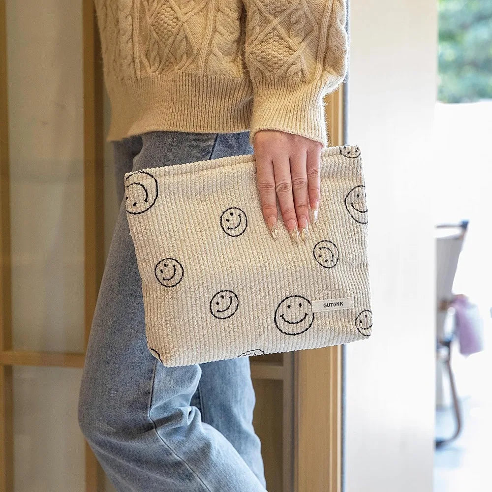 GUTGNK Corduroy Makeup & Pencil Bag