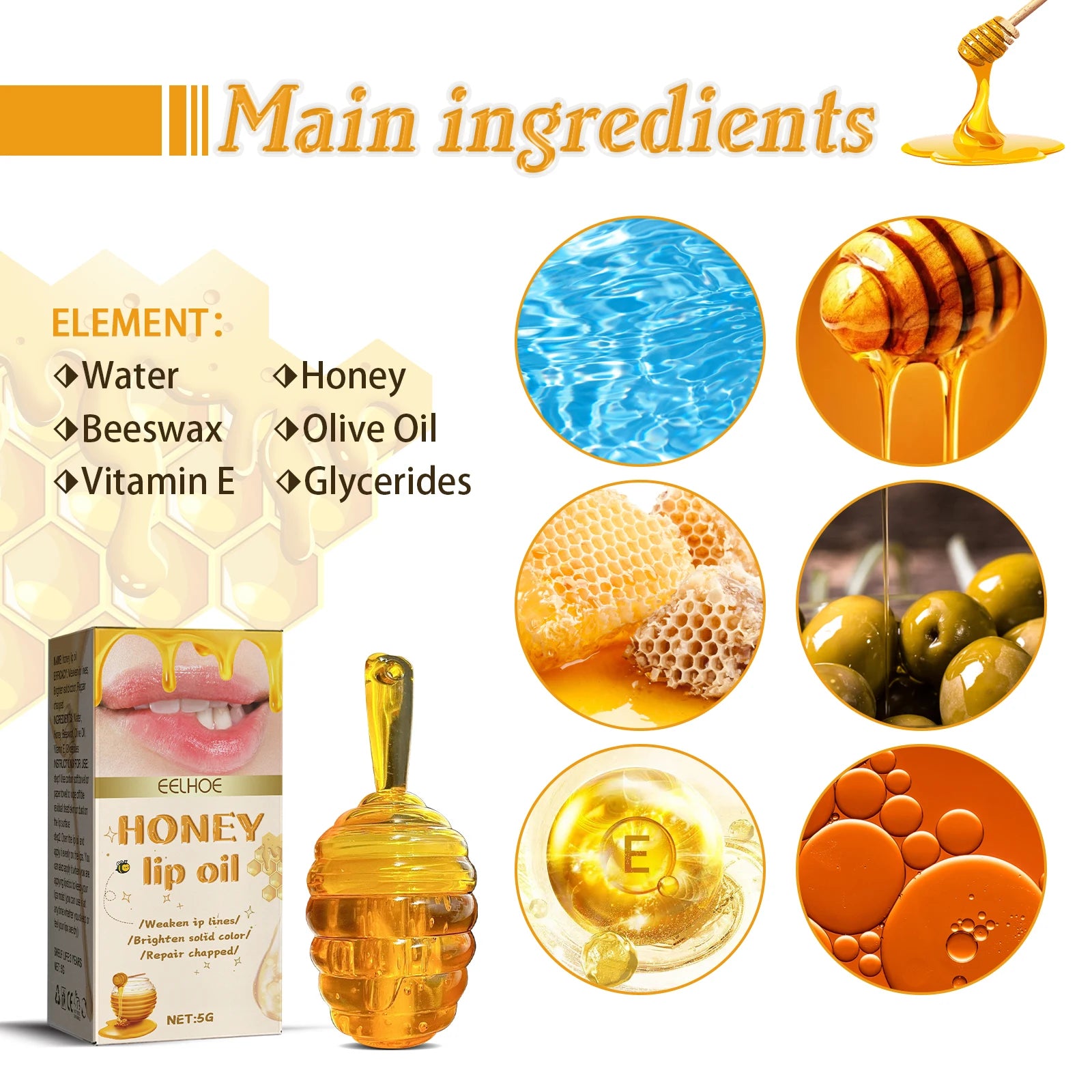 Honey Beeswax Lip Oil Balm