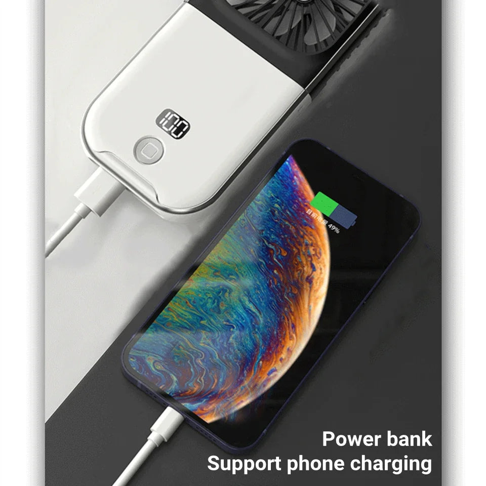 Mini Portable USB Neck & Hand Fan 3000mAh