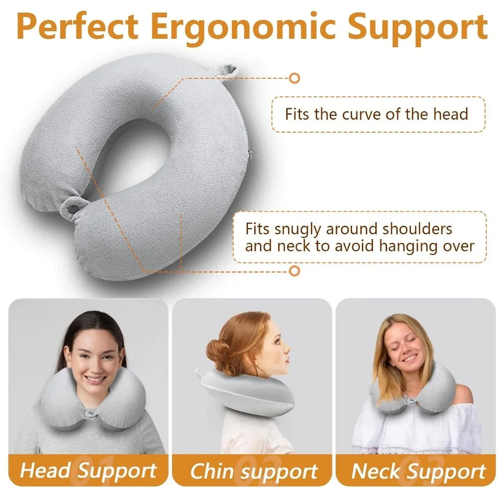 U-Shape Memory Foam Travel Pillow