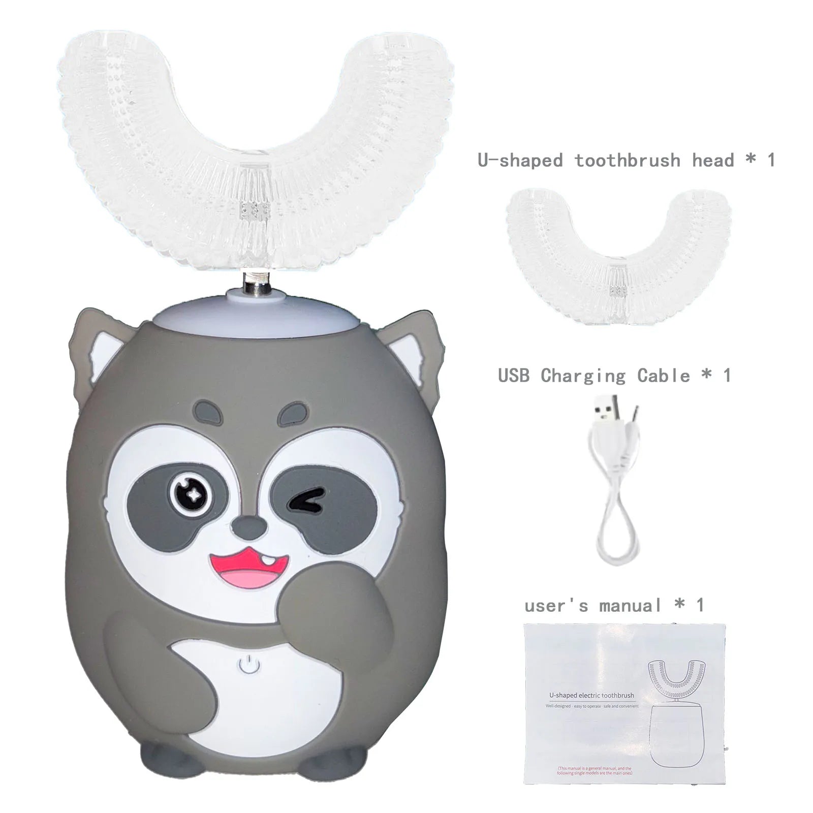 Cartoon U-Shaped Toothbrush for Kids