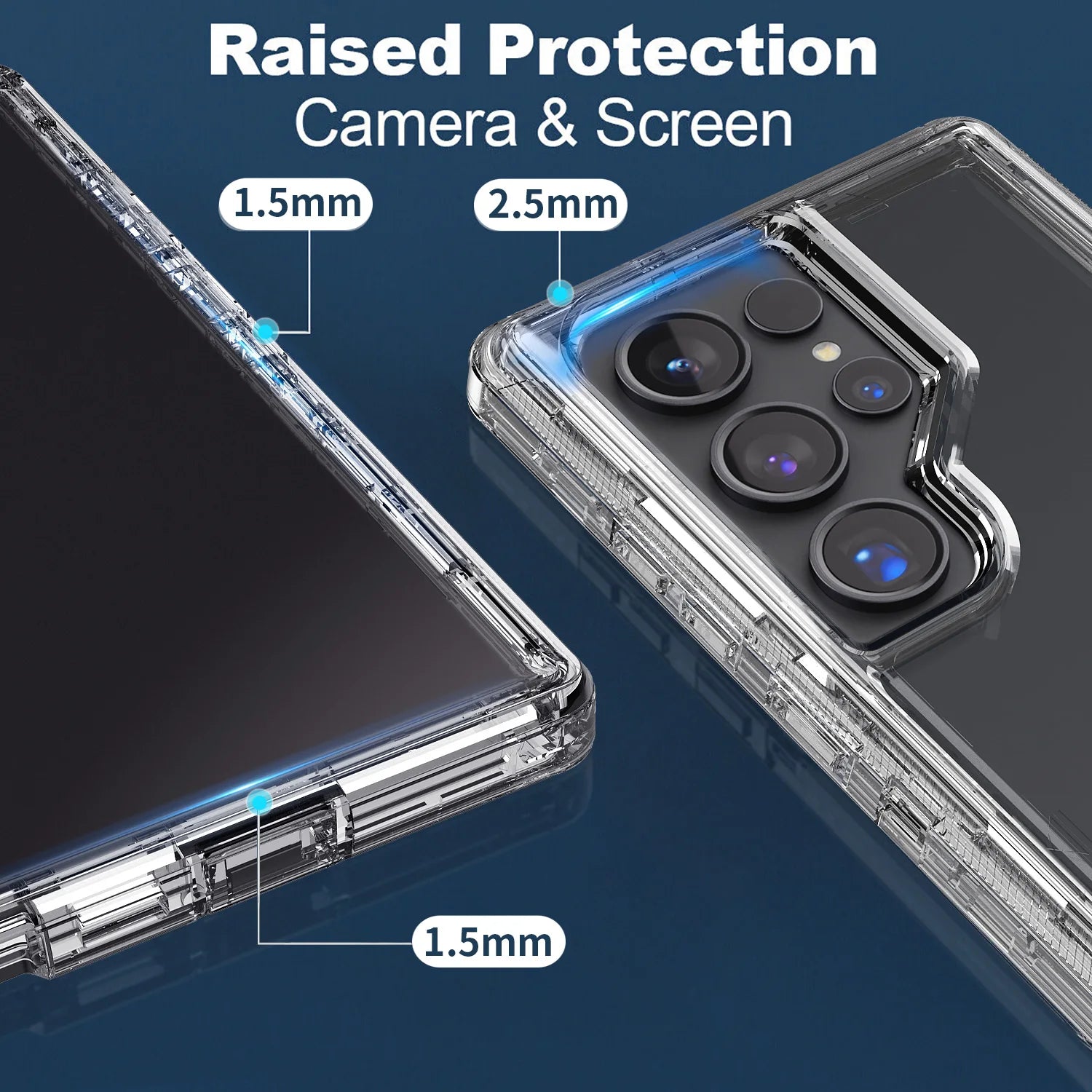 Hybrid Rugged Clear Samsung S23 Case
