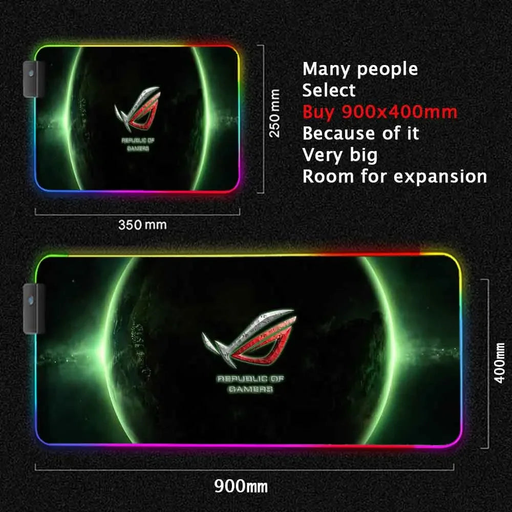 ftvae RGB ROG Gaming Mouse Pad LED Mat