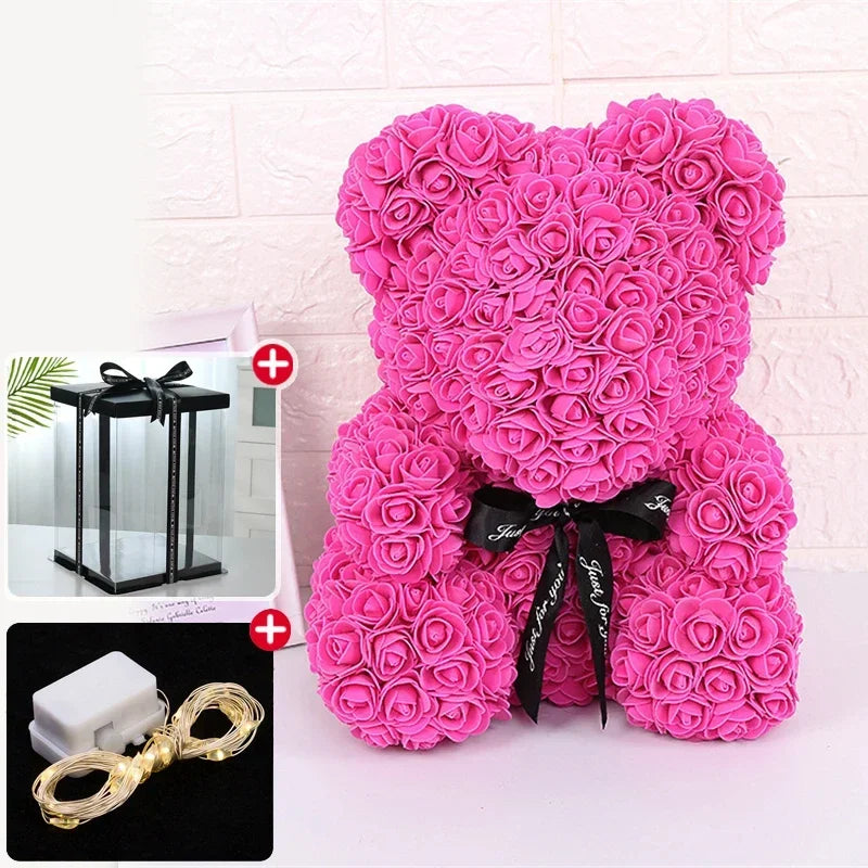 Rose Bear with LED Lights Gift Box