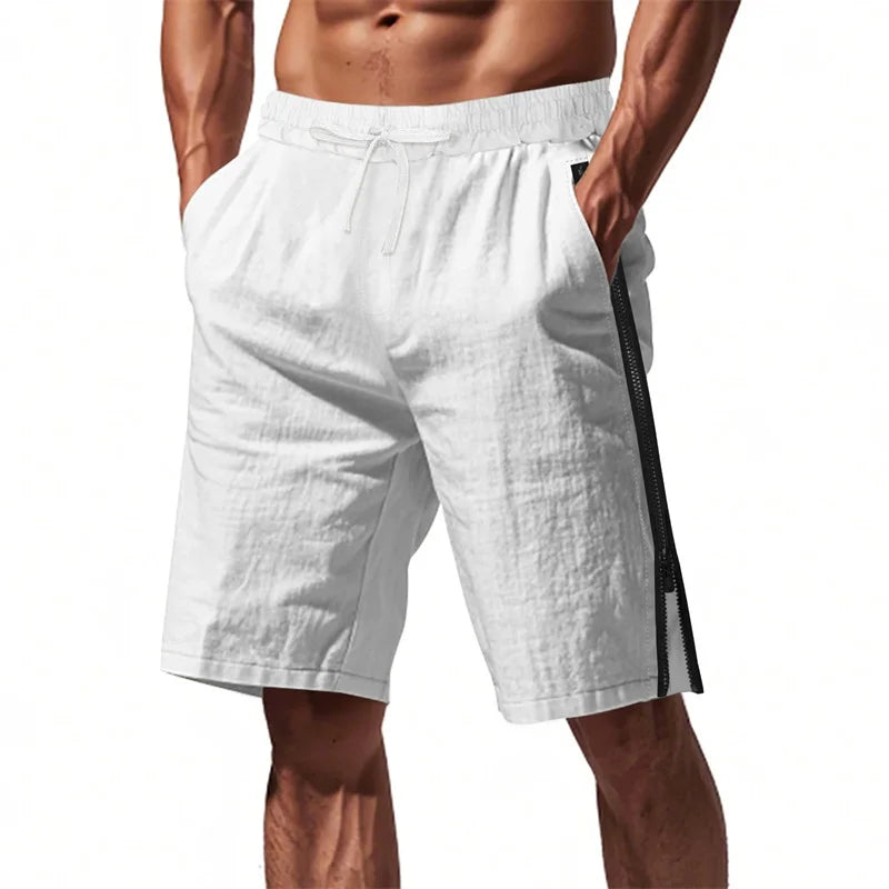 Men’s Drawstring Elastic Waist Shorts Loose Fit