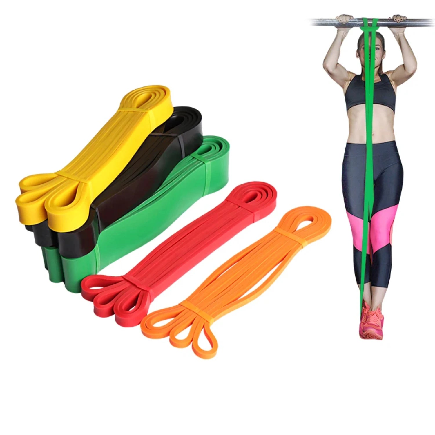 Premium Latex Resistance Bands Set
