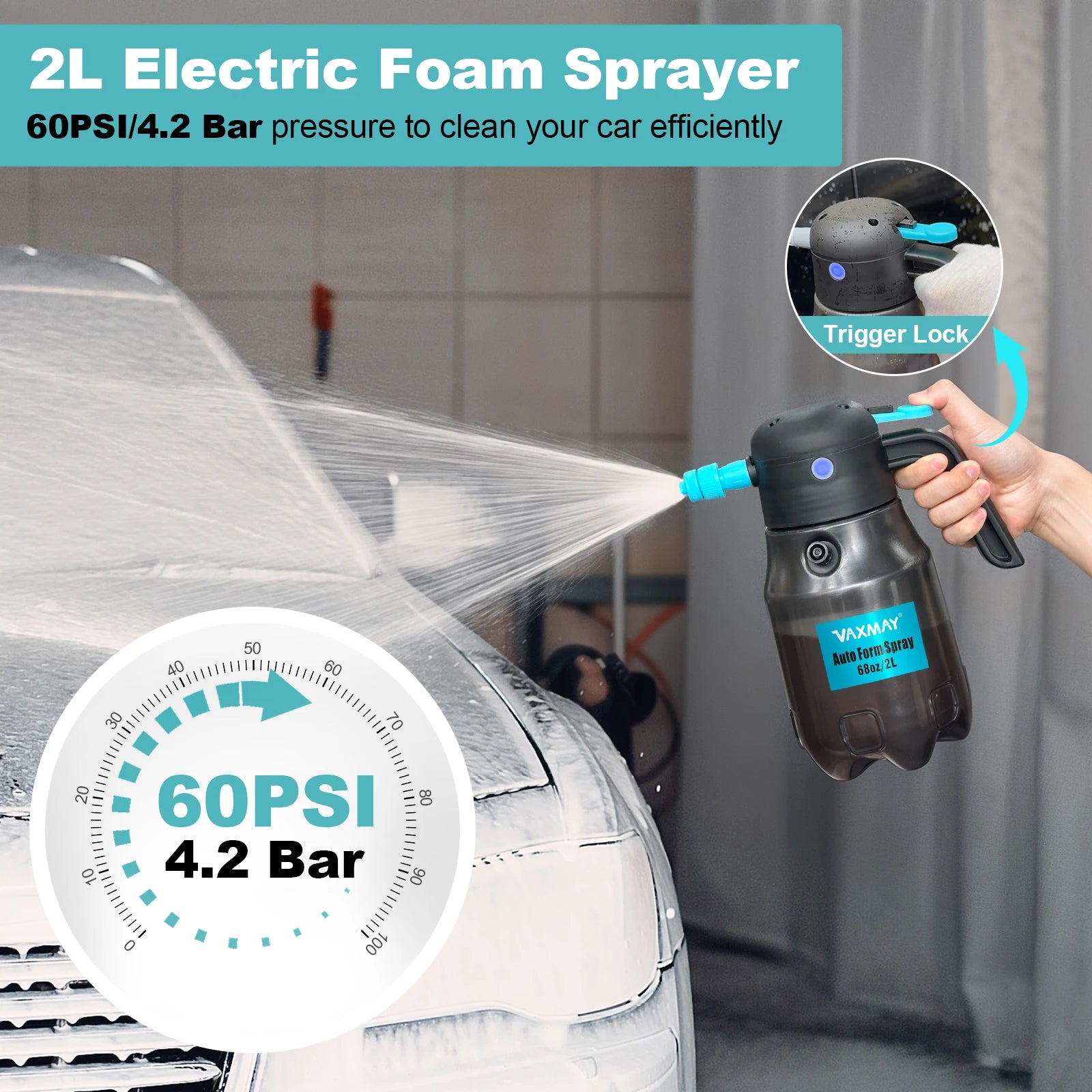 2L Electric Battery-Powered Foam Sprayer