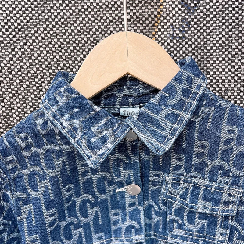 Baby Girl Denim Jacket Skirt Set