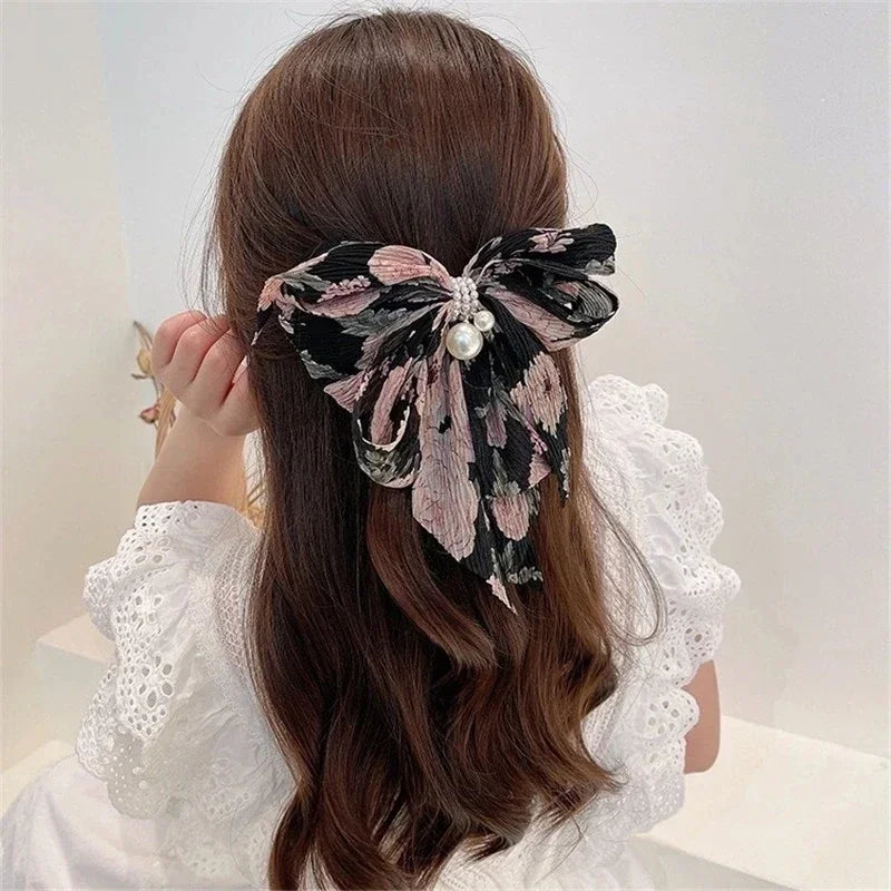 Spring Summer Big Knot Floral Hairpin