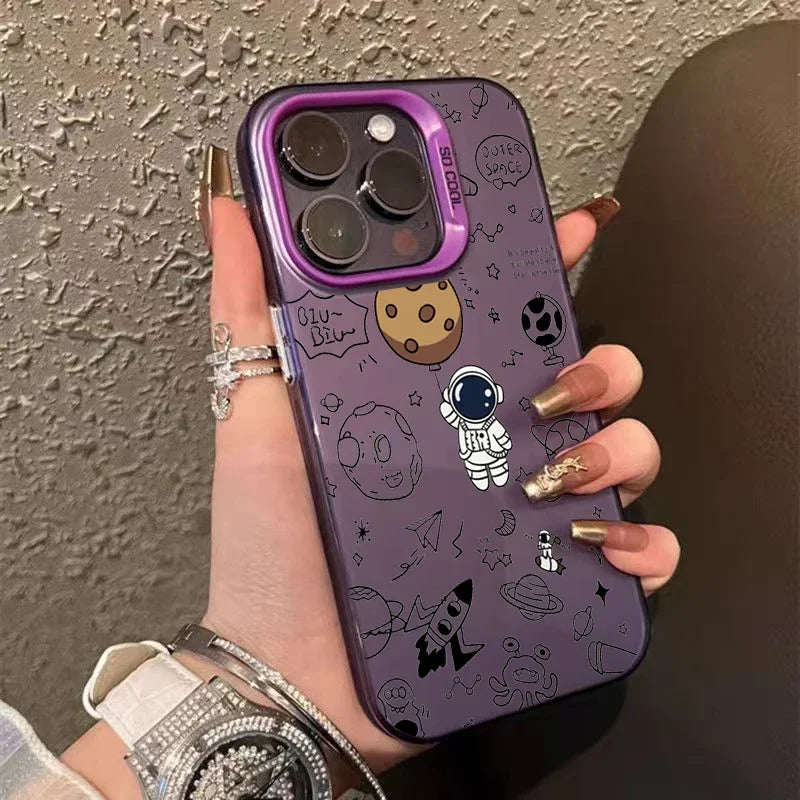 Astronaut Cartoon TPU Case for iPhone