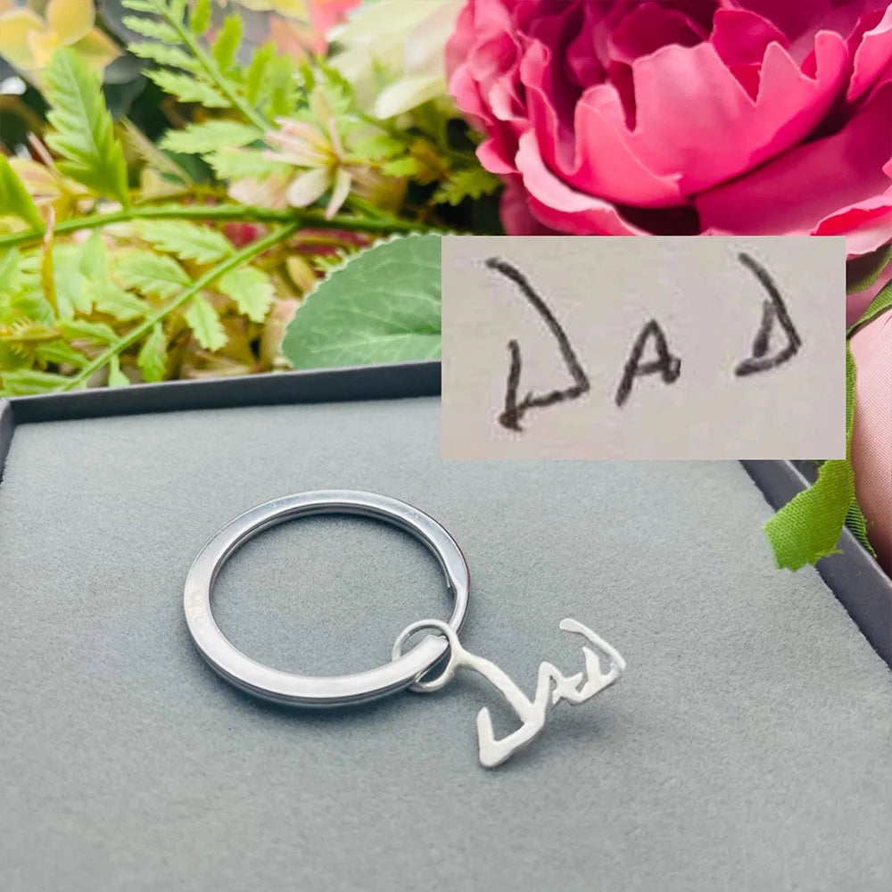 Custom Handwriting Nameplate Keychain