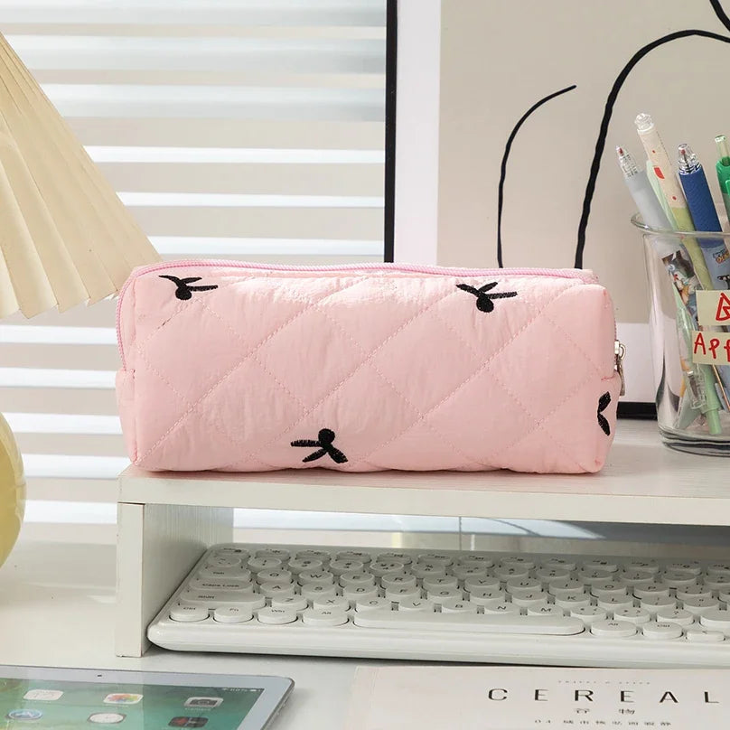Bow Ribbon Large Pencil Case for Girls