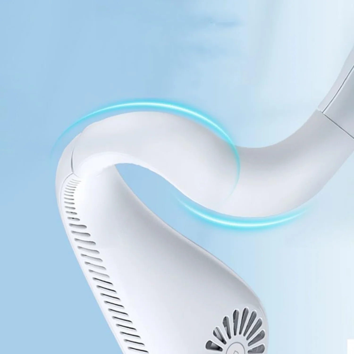 Leafless USB Hanging Neck Fan - White