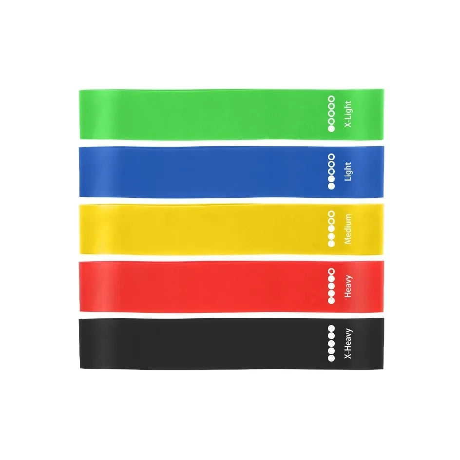 5Pcs Fitness Elastic Resistance Band Set
