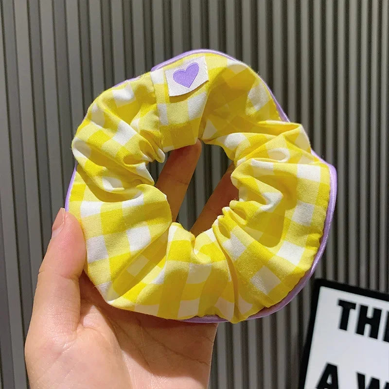 2024 Spring Lattice Print Hair Ties