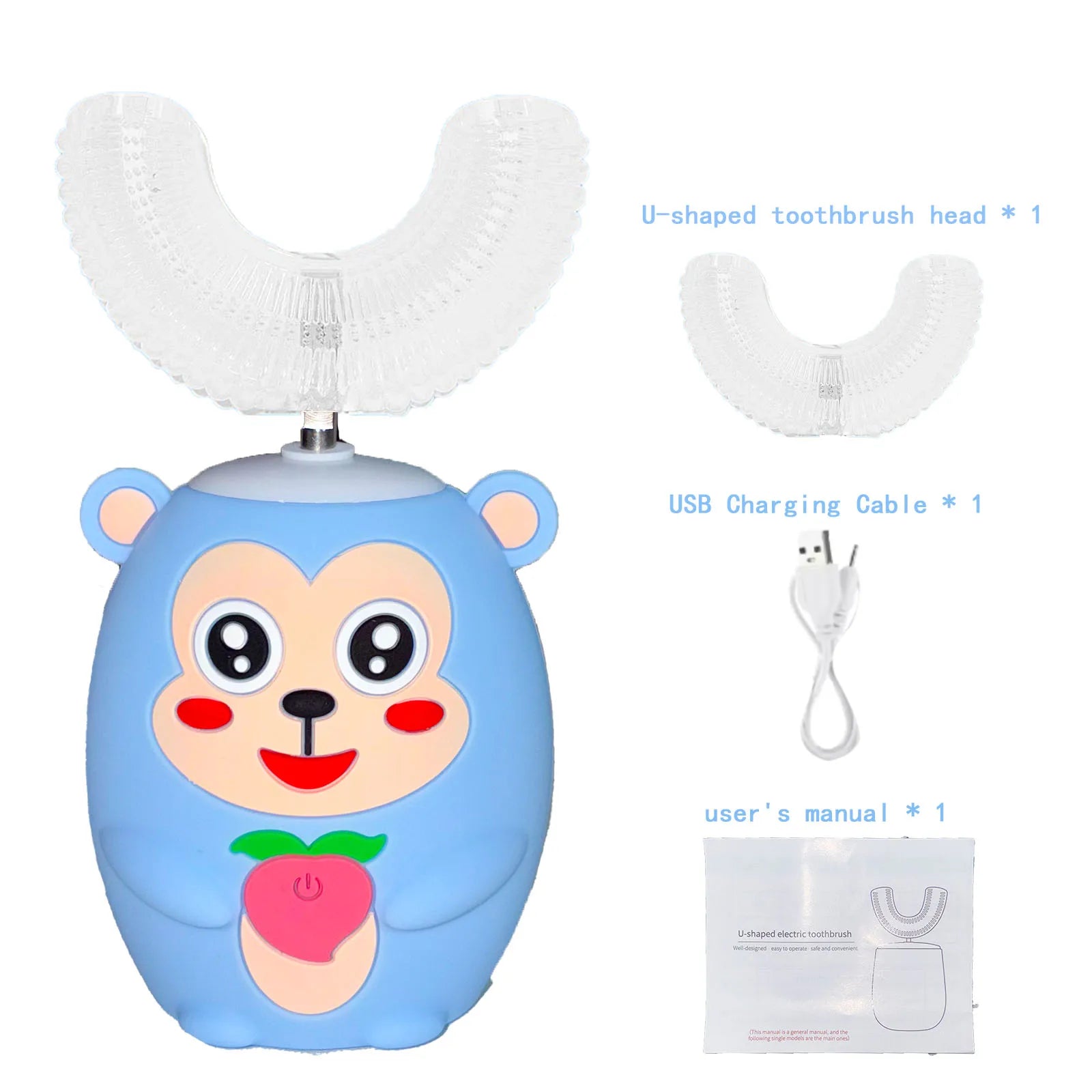 Cartoon U-Shaped Toothbrush for Kids
