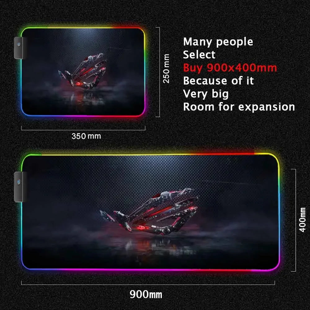 ftvae RGB ROG Gaming Mouse Pad LED Mat