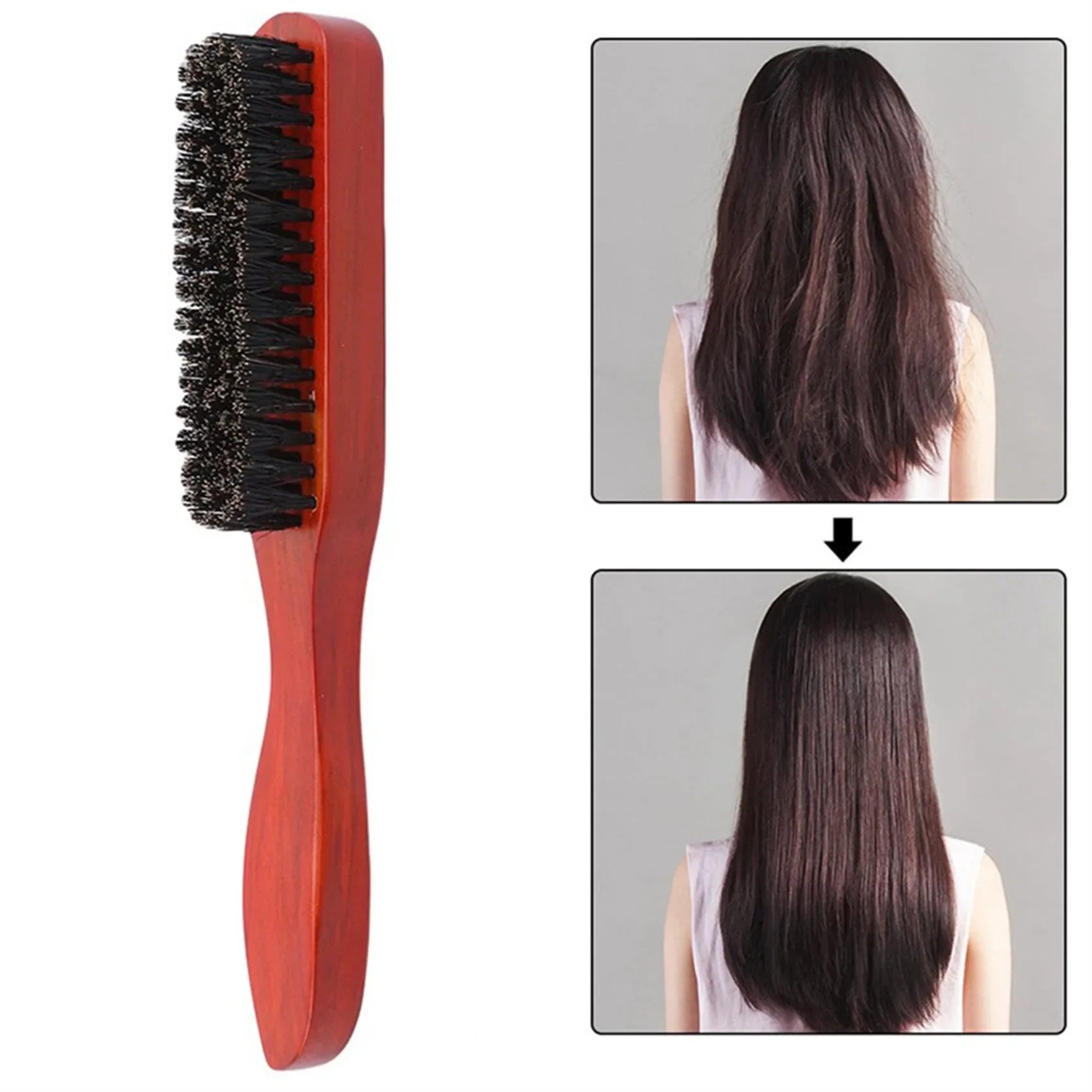 Slim Boar Bristle Teasing Hair Brush