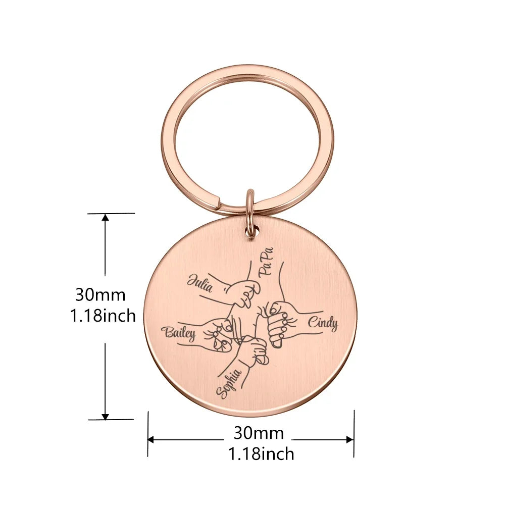 Custom Name Keychain for Dad Gift