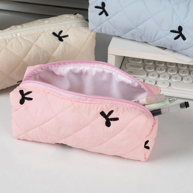 Bow Ribbon Large Pencil Case for Girls