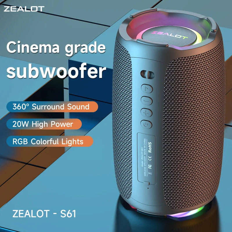 Zealot S61 Waterproof Bluetooth Speaker 10W