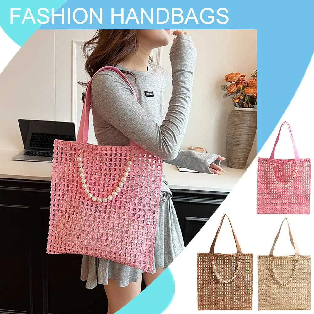 Mesh Crochet Summer Beach Tote Bag