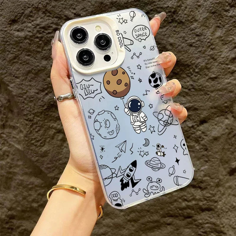 Astronaut Cartoon TPU Case for iPhone