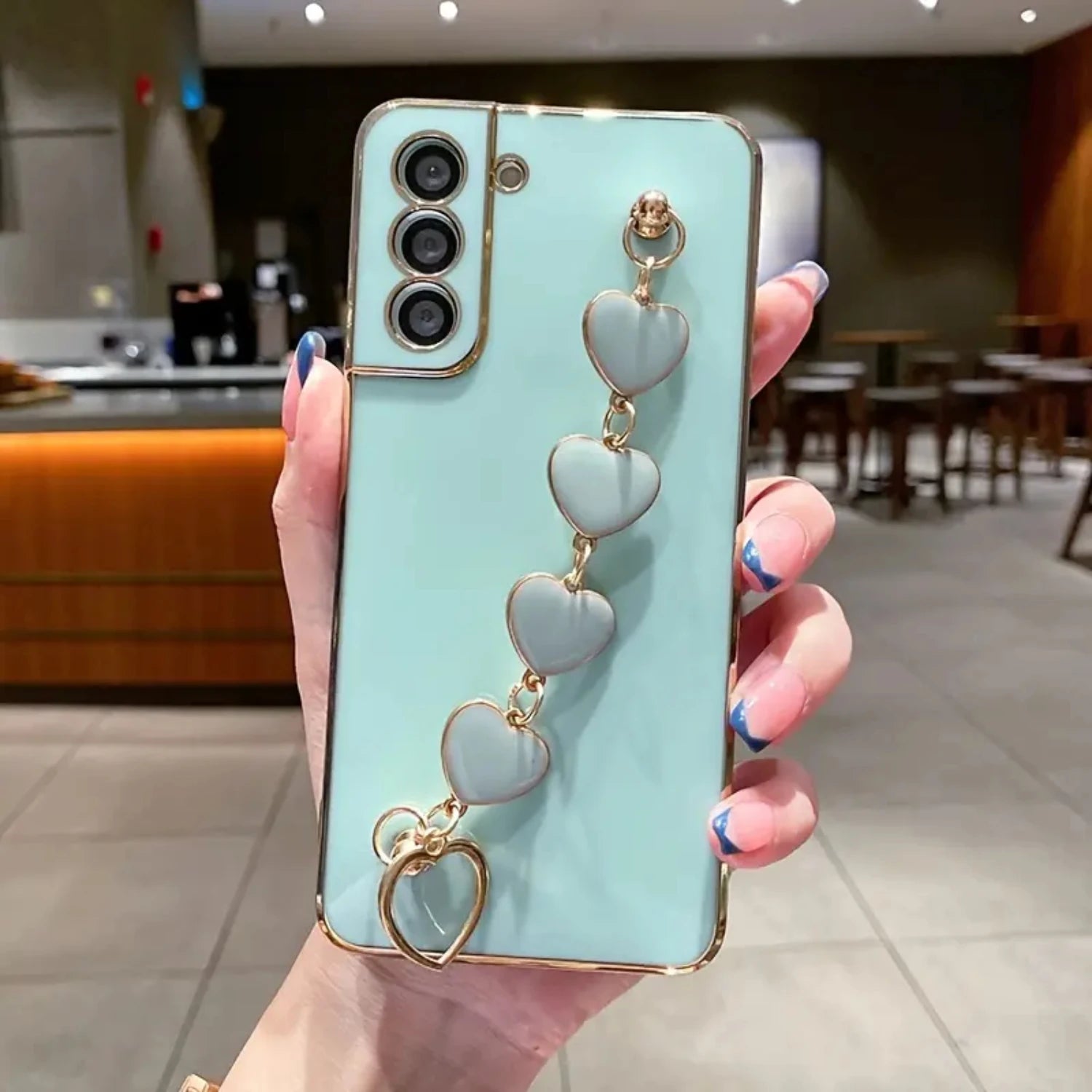 Heart Chain Shockproof Galaxy Case