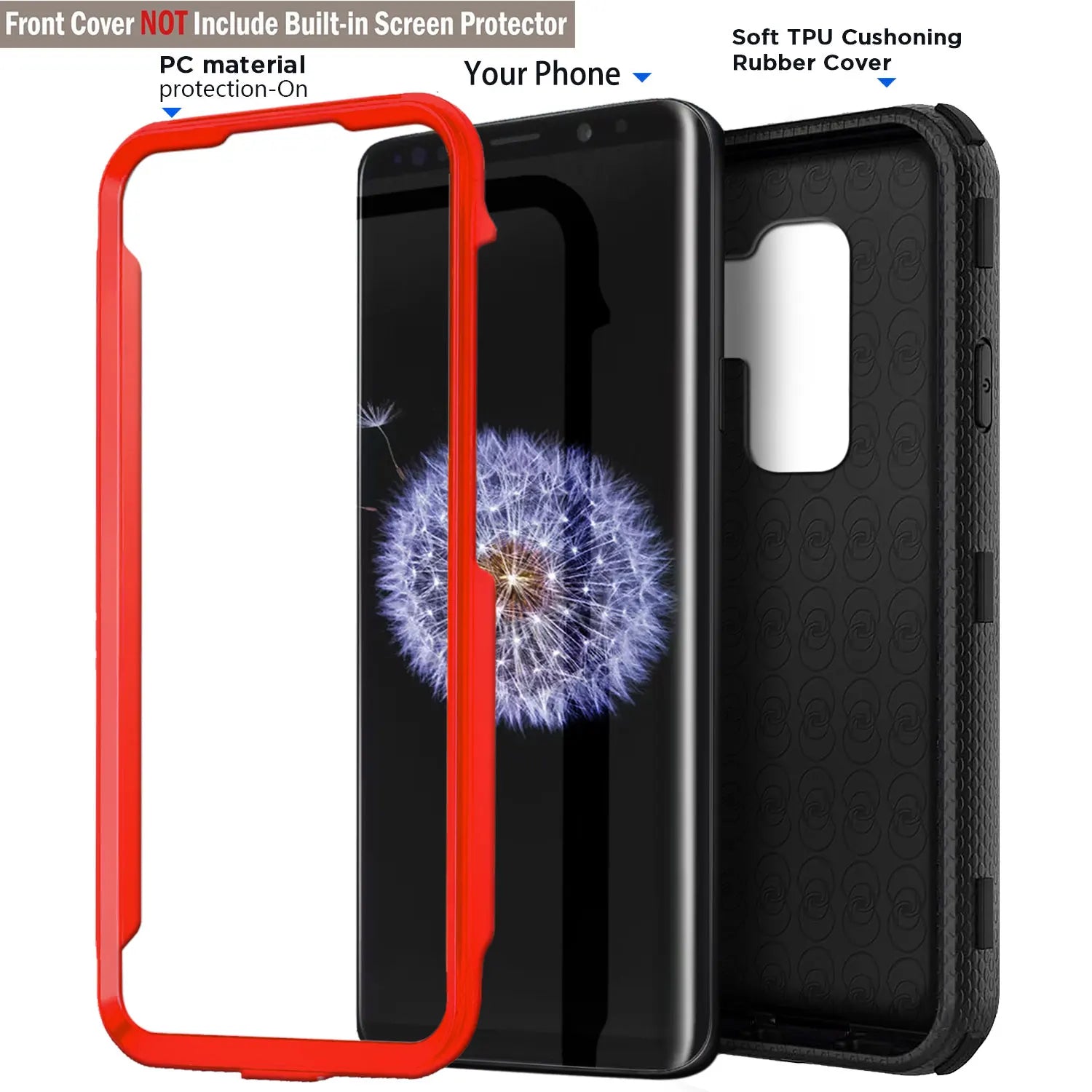 Galaxy S9 Plus Rugged Hybrid Case – Orange