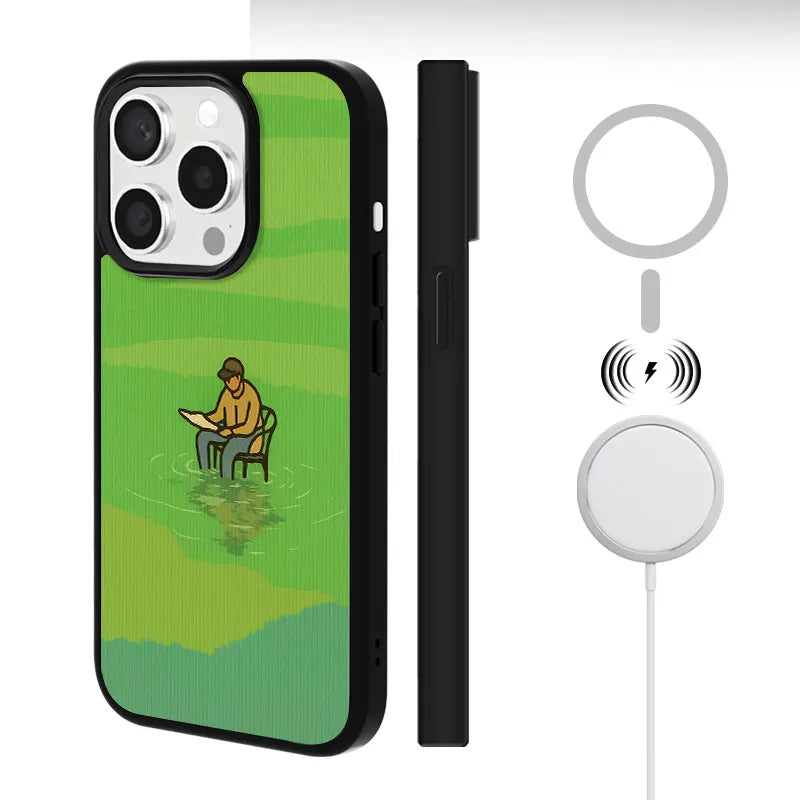 Man Reading Artistic iPhone Case