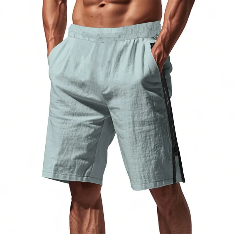 Men’s Drawstring Elastic Waist Shorts Loose Fit