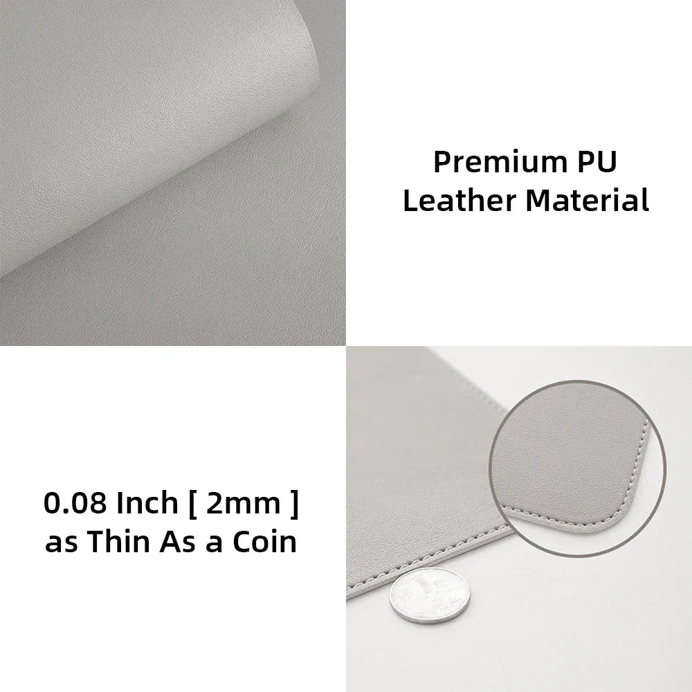 Large PU Leather Waterproof Desk Mat