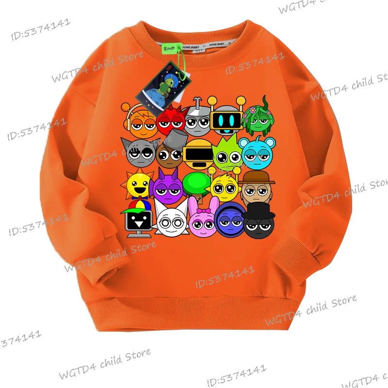 Sprunki Incredibox Kids Cartoon Sweatshirt