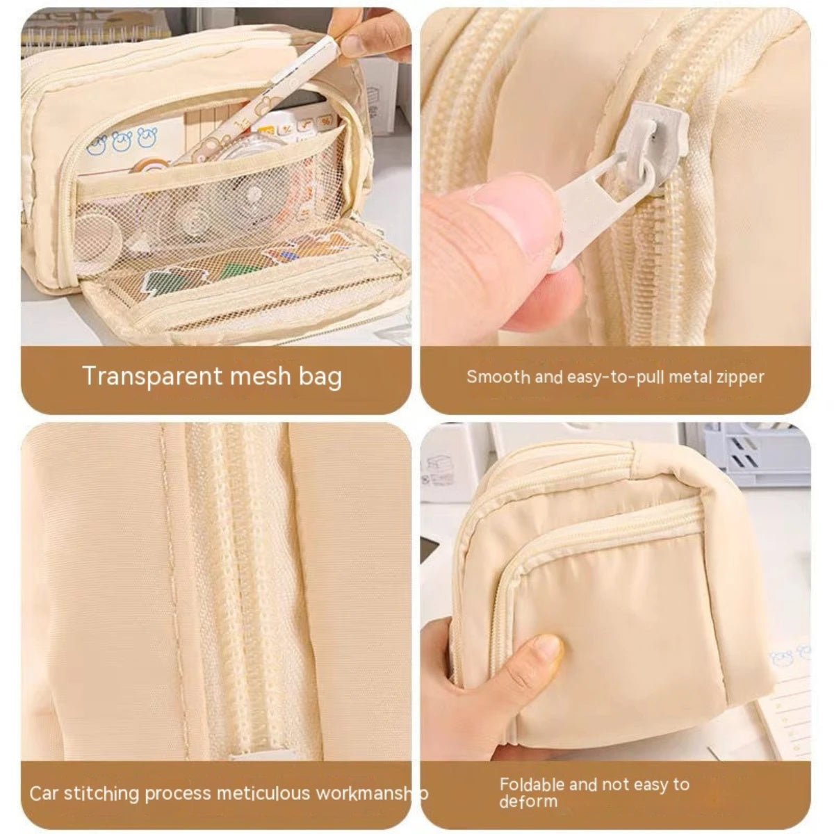 Large Capacity Pencil Case Pouch Bag