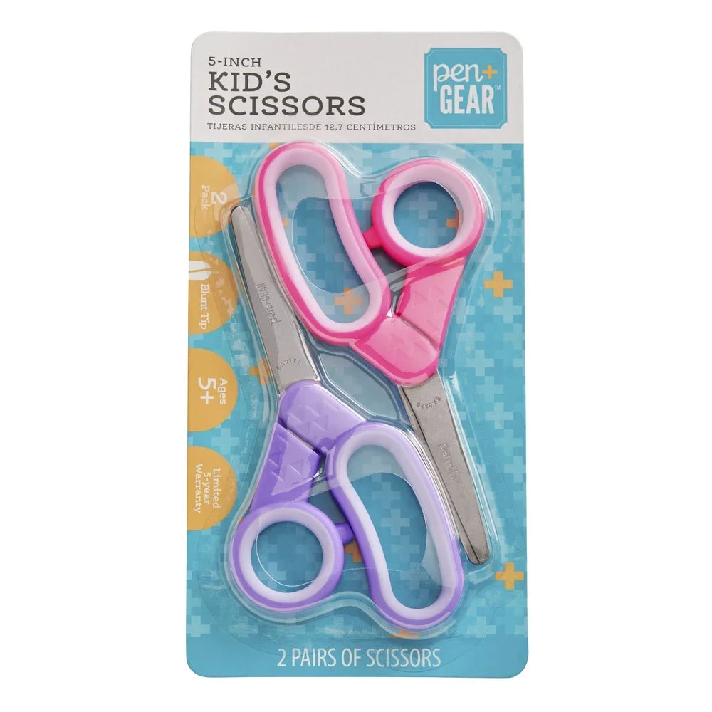7 Pack 5" Blunt Tip Scissors Pink Purple
