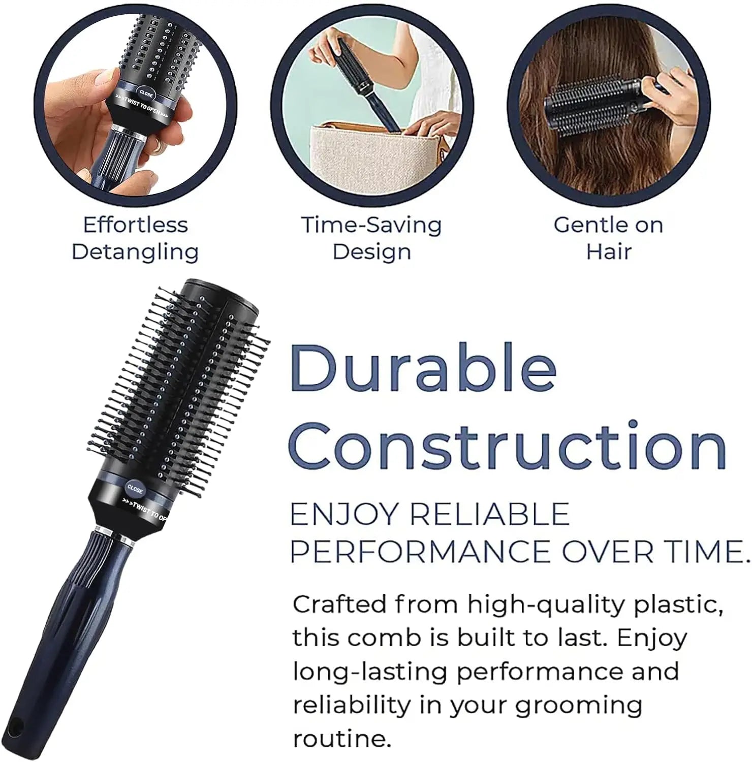 Self Cleaning Retractable Hair Brush
