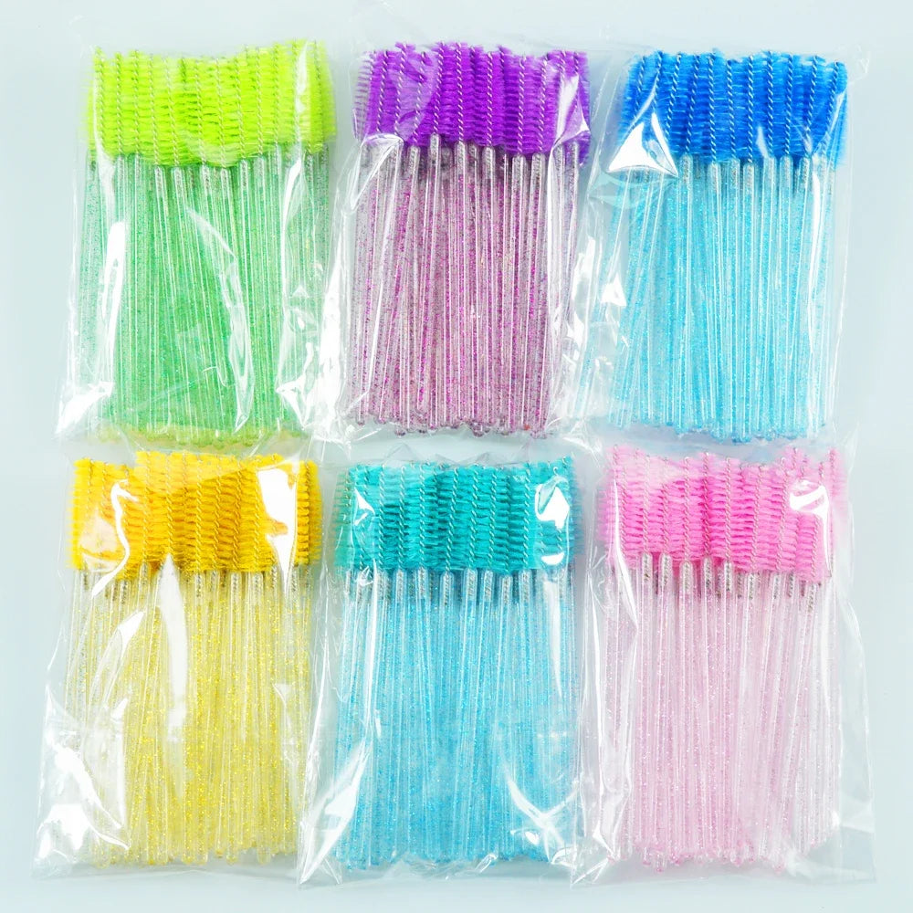 50pcs Disposable Eyelash Brush Set