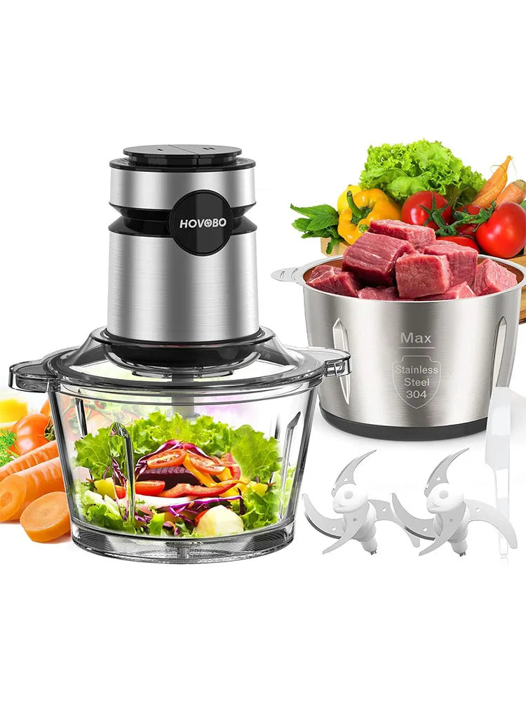 500W 2-Speed Electric Food Processor