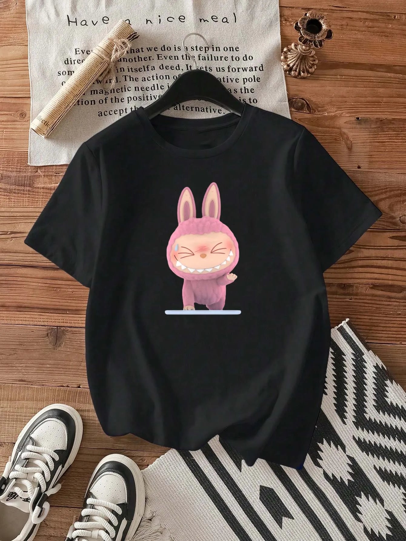 Bulala Shy Bunny Pink T-Shirt Design