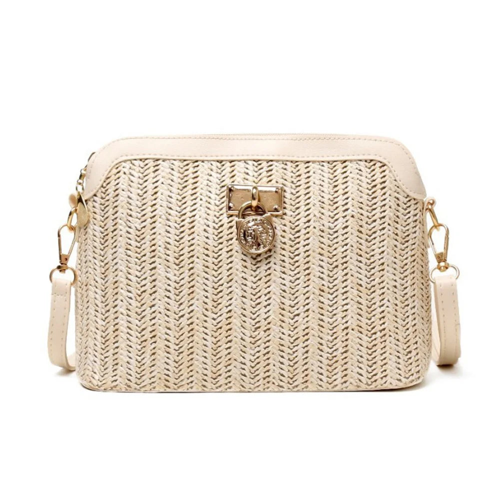 Straw Woven Crossbody Summer Travel Bag