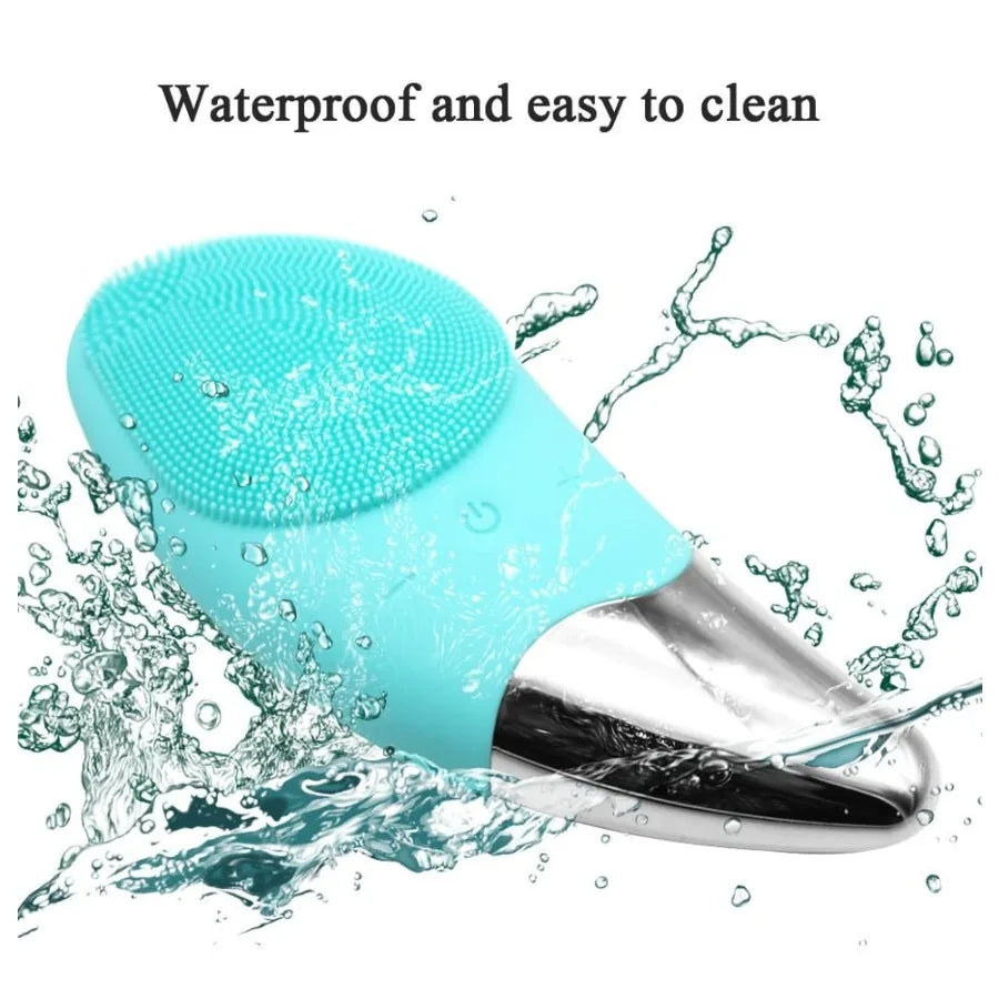 Silicone Facial Cleansing Brush Blue