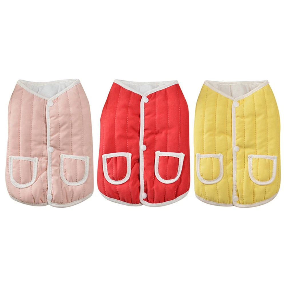 Warm Pocket Dog Winter Vest Jacket