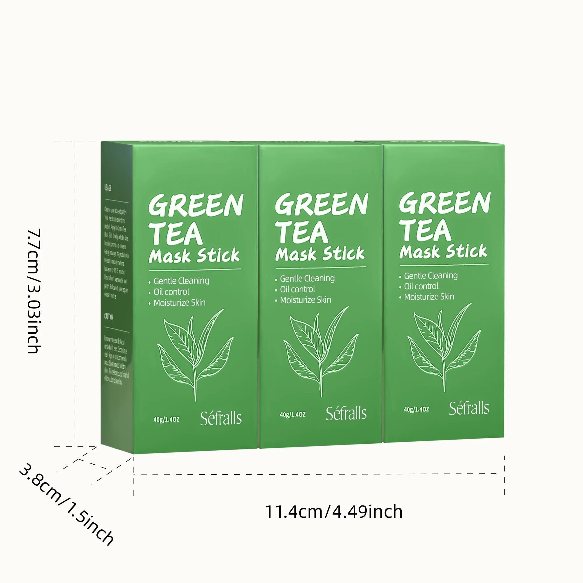 Séfralls Green Tea Solid Face Mask 3pcs