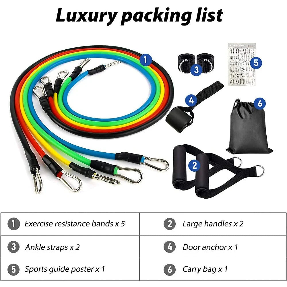 11PCS Resistance Bands for Fitness