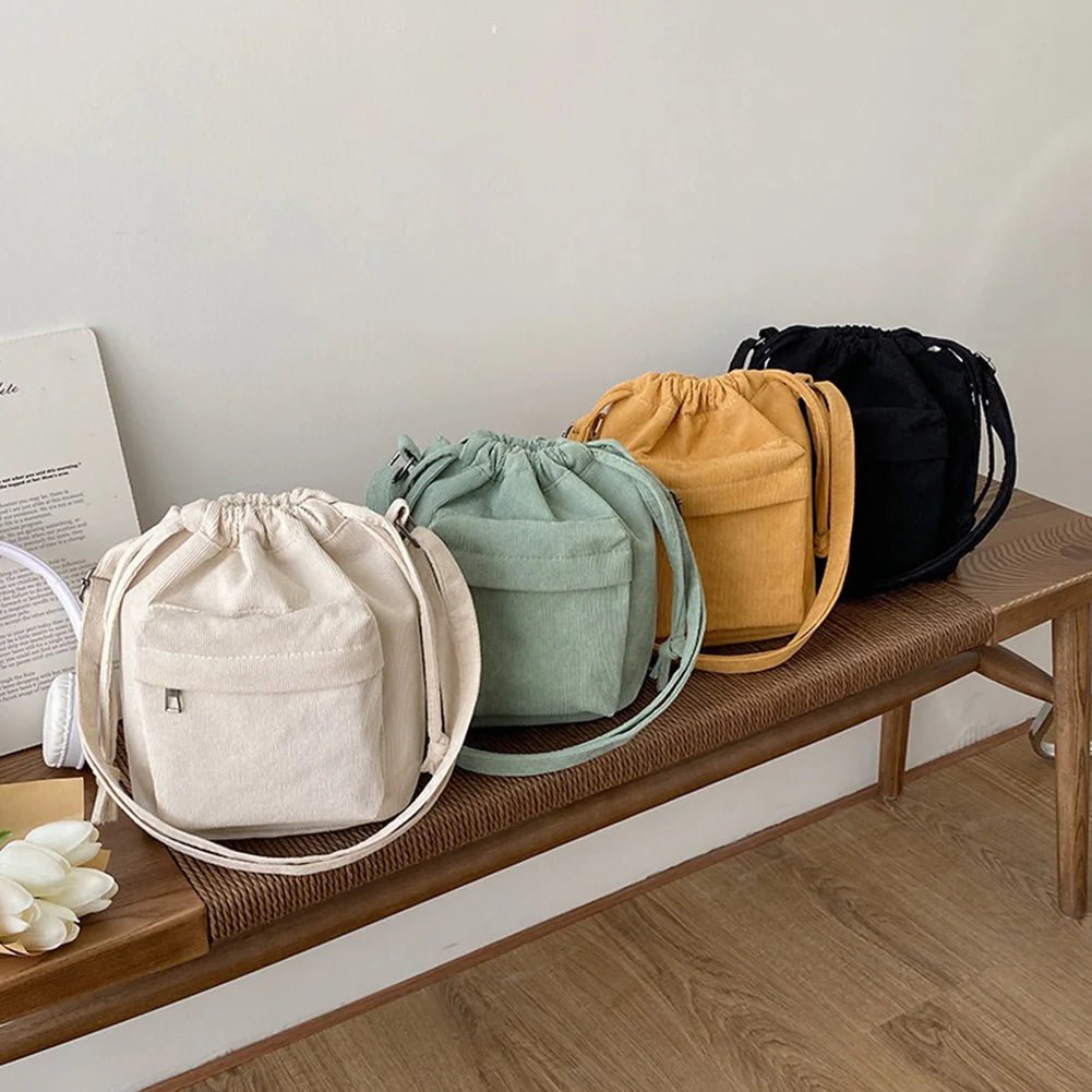 Corduroy Crossbody Shoulder Bag Women