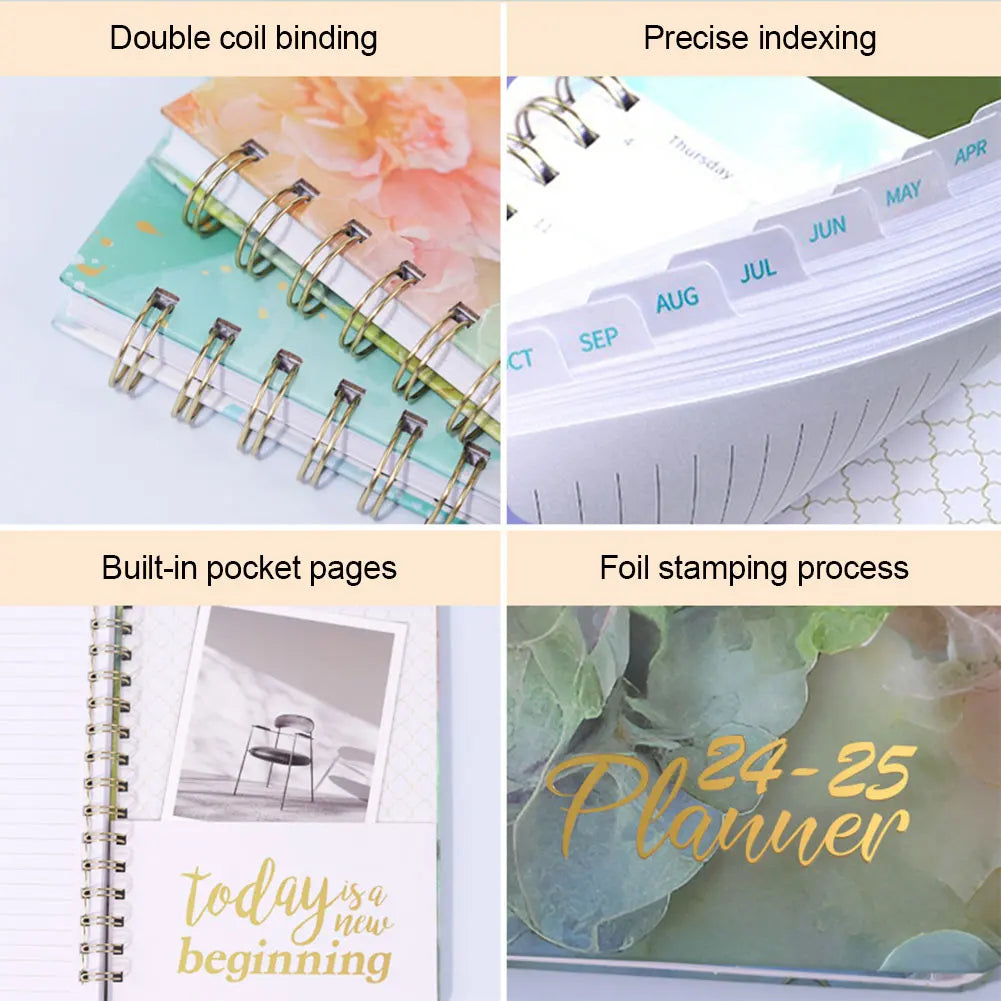 2025 A5 Monthly Weekly Planner Notebook