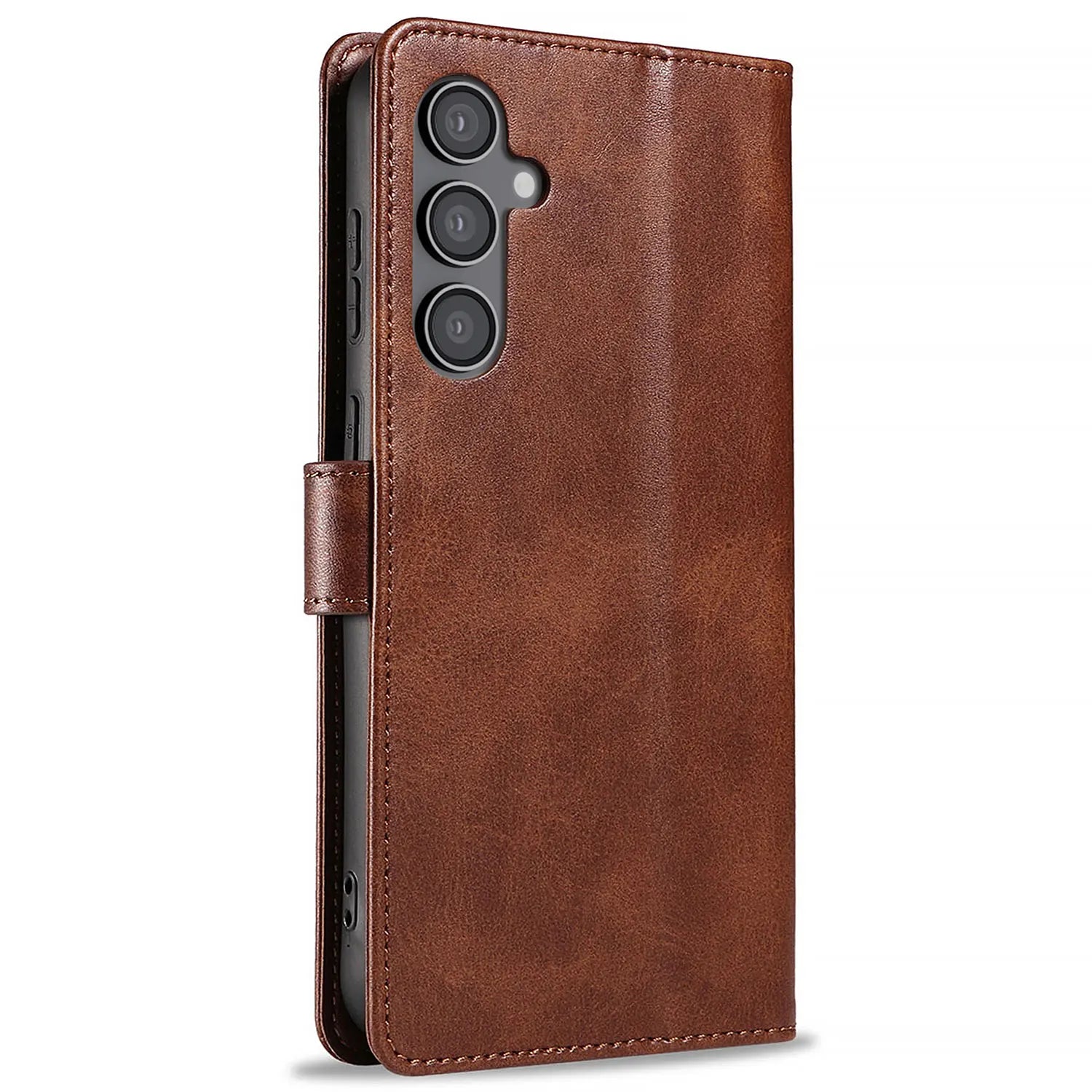 Galaxy S24 Leather Wallet Case – Brown